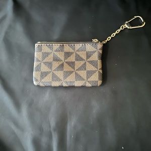 Brown Mini Geometric Card Holder